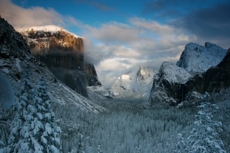 Yosemite national park in winter